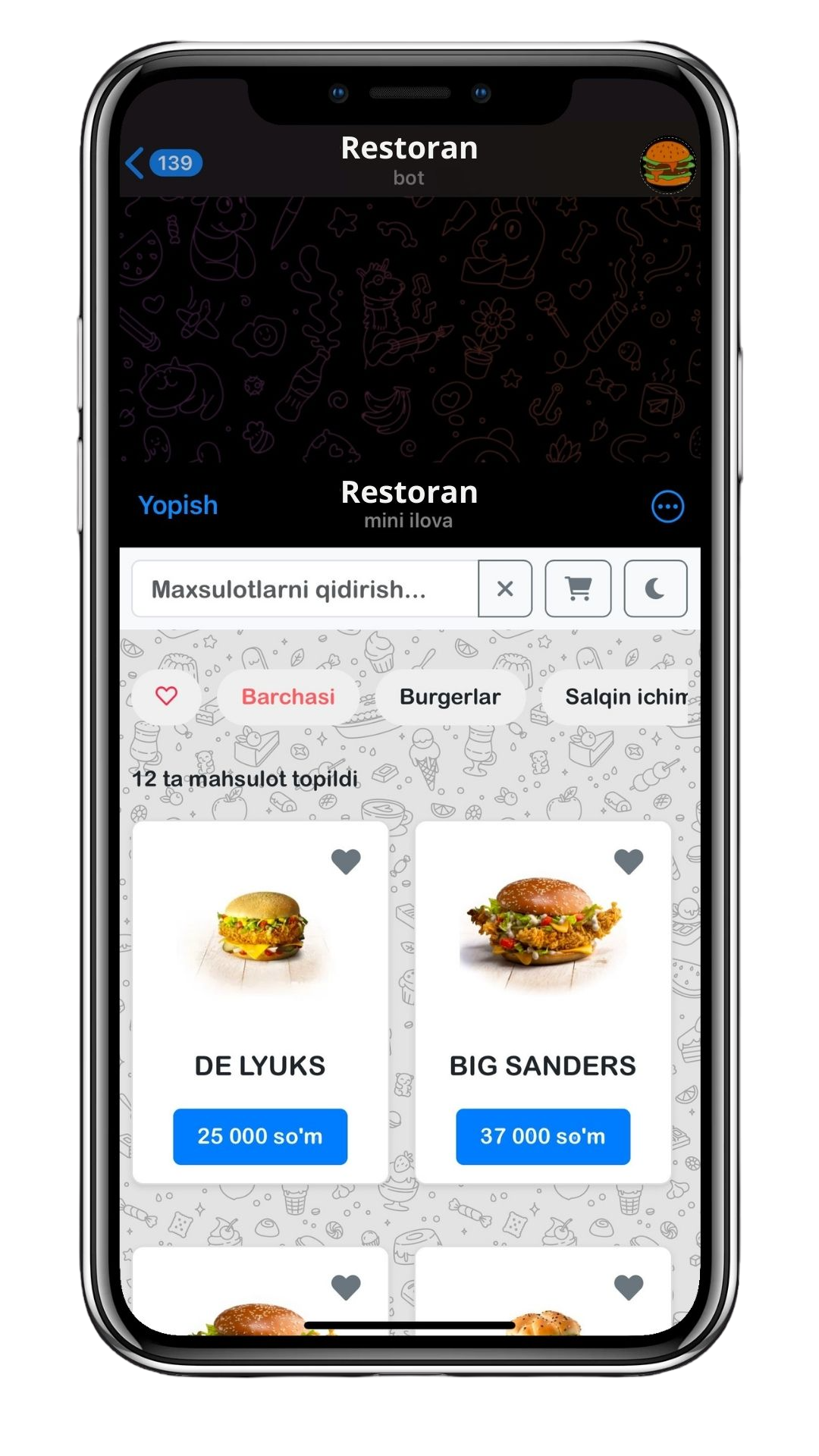 Telegram Bot Interface